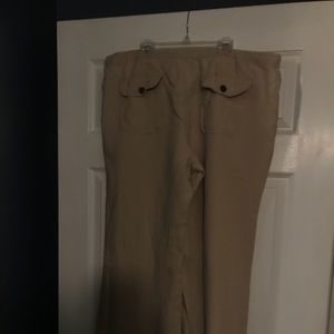 Women tan pants
